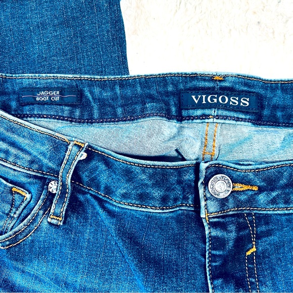 Vigoss women Dark blue bootcut straight classic fit jean style Jagger Sz 16S - Picture 8 of 15